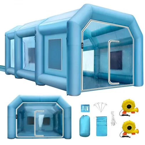 Cabina de pintura inflable 19.69×13.12×8.53 ft con soplador (750W) y filtro