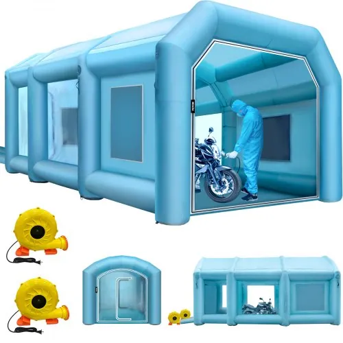 Cabina de pintura inflable 29.5×19.7×13 ft con soplador (1100W) y filtro